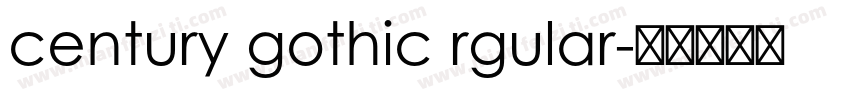 century gothic rgular字体转换